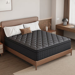 gunugu 10 inch Twin Hybrid Mattress in a Box, Cooling Gel Memory Foam Mattress with Individually Wrapped Pocket Coils, Medium Firm